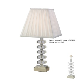 IL11005  Dusit Crystal 32.5cm 1 Light Table Lamp Without Shade